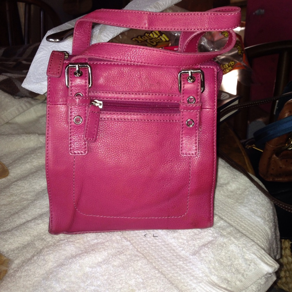 ON HOLD Fossil Pink Leather Satchel Small (DD) & Brighton Wallet Organizer